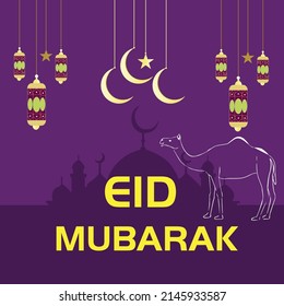Eid Mubarak Design Template with poster and banner