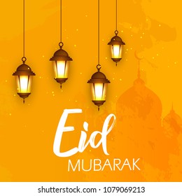 Eid Mubarak Design, Vector Illustration.