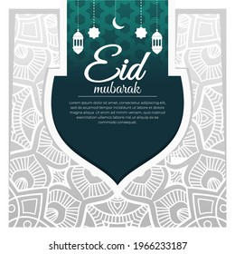 Eid mubarak elegant greeting card