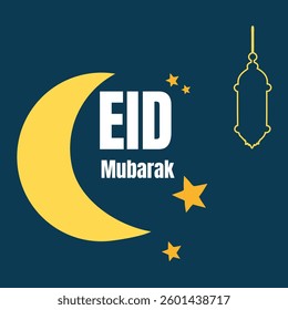 Eid Mubarak elegant poster, card, Ramadan