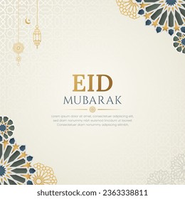 Eid Mubarak elegant social media post template