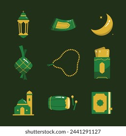 Eid Mubarak Element Design Collection Set