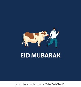 Eid Mubarak English typography, text, Calligraphy. Creative idea