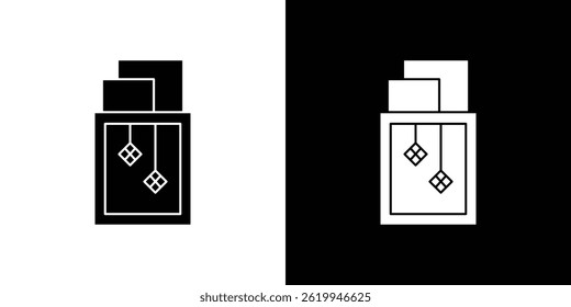 Vector del icono del sobre de Eid Mubarak, ilustración sólida del logotipo, pictograma