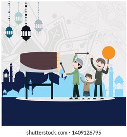 Eid Mubarak festival , beautiful greeting card