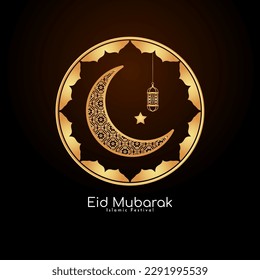 Eid Mubarak festival celebration background design vector