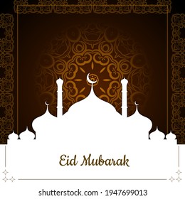 Eid Mubarak festival decorative background vector