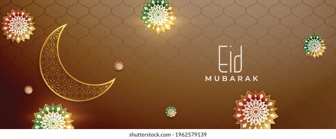 eid mubarak festival islamic artistic banner design