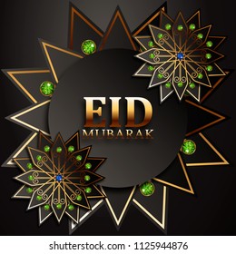 eid mubarak festival premium greeting design illustration