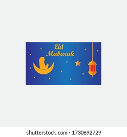 eid mubarak festival premium greeting design