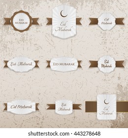 Eid Mubarak festive Badges Set