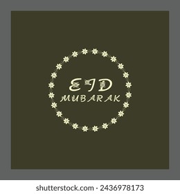 Eid Mubarak Floral Greetings: Vibrant design for festive celebration! Perfect for sending warm wishes on Eid