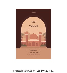 Eid Mubarak folheto modelo design
