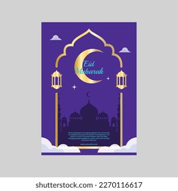 Eid Mubarak Flyer Template Design