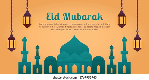 Eid Mubarak Get Card Vektor Design und Vorlage für soziale Medien