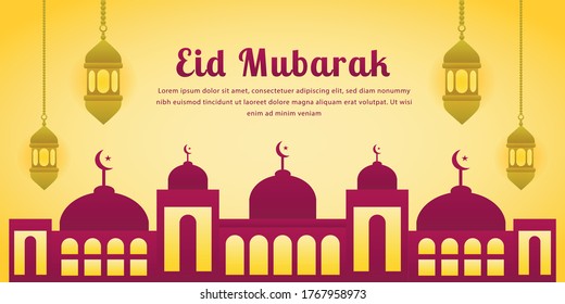 Eid Mubarak Get Card Vektor Design und Vorlage für soziale Medien