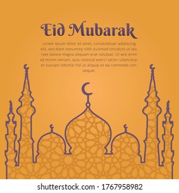 Eid Mubarak Get Card Vektor Design und Vorlage für soziale Medien