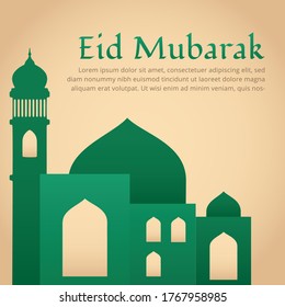 Eid Mubarak Get Card Vektor Design und Vorlage für soziale Medien