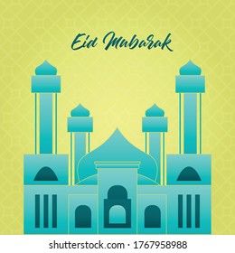 Eid Mubarak Getting Card Vektor Design and Socilal Media Template