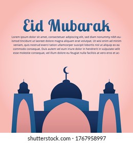 Eid Mubarak Get Card Vektor Design und Vorlage für soziale Medien