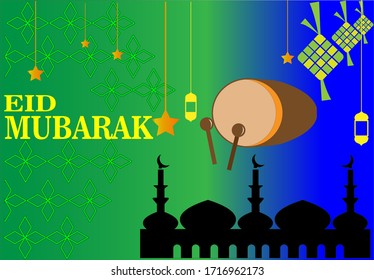 Eid-Mubarak-Grafikdesign auf eps10
