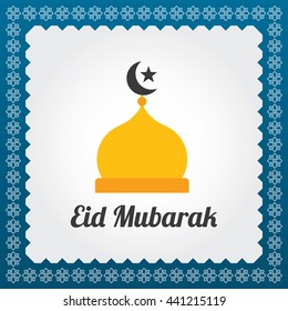 Eid Mubarak, greeting background, eps 10