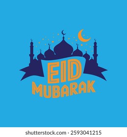 Eid Mubarak Greeting Background Template.