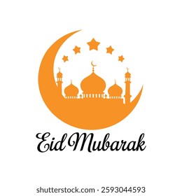 Eid Mubarak Greeting Background Template.