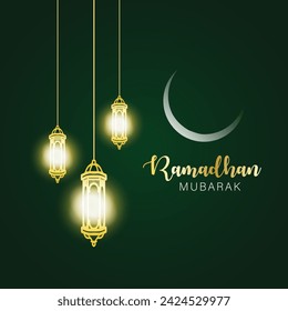 plantilla de banner de saludo eid mubarak. Eid al fitr mubarak vector. Ramadan Kareem vector de tarjeta.