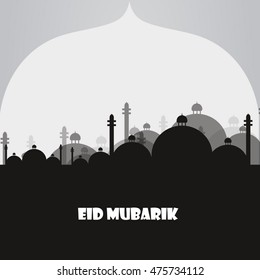 Eid mubarak greeting card