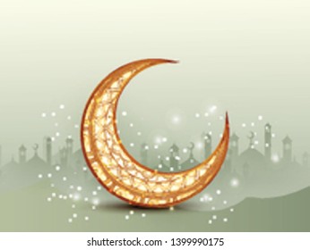Eid Mubarak Greeting Card Background.