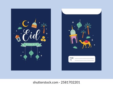 Eid mubarak greeting card background