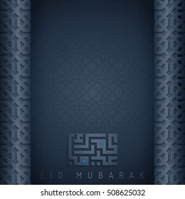 Eid Mubarak greeting card background template islamic vector design