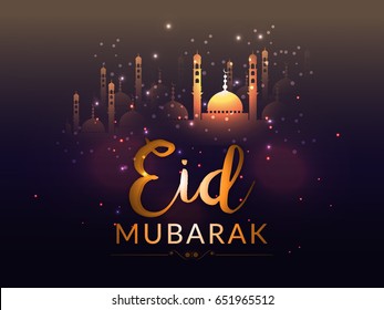 Eid Mubarak Greeting Card Background.