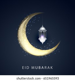 Eid Mubarak Greeting Card Background.