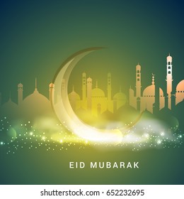 Eid Mubarak Greeting Card Background.