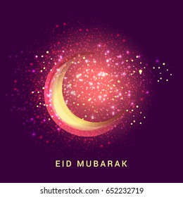 Eid Mubarak Greeting Card Background.
