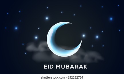 Eid Mubarak Greeting Card Background.