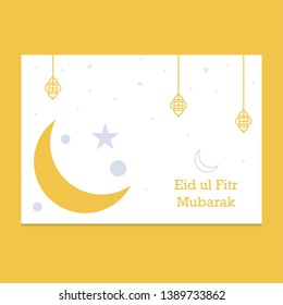 Eid Mubarak greeting Card Illustration