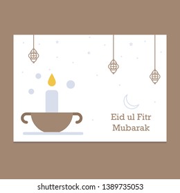 Eid Mubarak greeting Card Illustration
