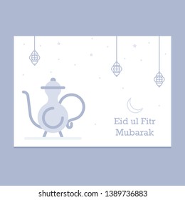 Eid Mubarak greeting Card Illustration