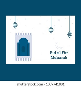 Eid Mubarak greeting Card Illustration