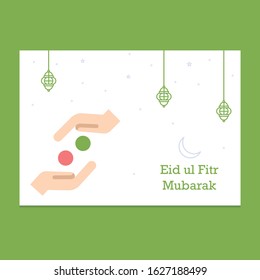 Eid Mubarak greeting Card Illustration