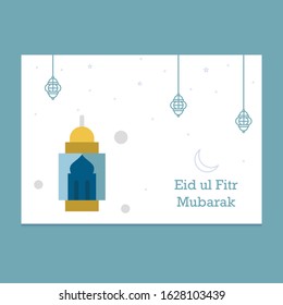 Eid Mubarak greeting Card Illustration