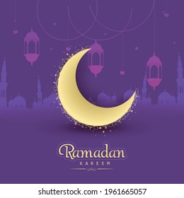 Eid Mubarak greeting Card Illustration, ramadan kareem cartoon vector Wishing for Islamic festival for banner, poster, background, flyer,illustration, brochure and sale background