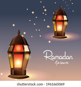 Eid Mubarak greeting Card Illustration, ramadan kareem cartoon vector Wishing for Islamic festival for banner, poster, background, flyer,illustration, brochure and sale background