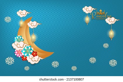 Eid Mubarak greeting Card Illustration, ramadan kareem vector Wishing for Islamic festival for poster, background