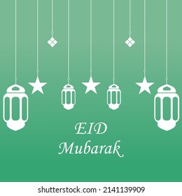 Eid Mubarak greeting Card Illustration, ramadan kareem cartoon vector Wishing for Islamic festival for banner, poster, background, flyer,illustration, brochure and sale background