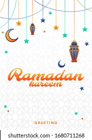 eid mubarak greeting card, posters or invitations template design with arabic ornament, islamic pattern, and moon. ramadan kareem stock vector illustration