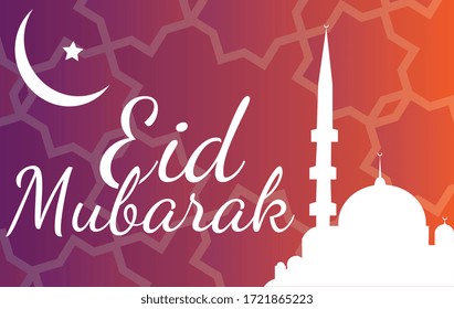 Vector de tarjetas de felicitación Eid Mubarak.